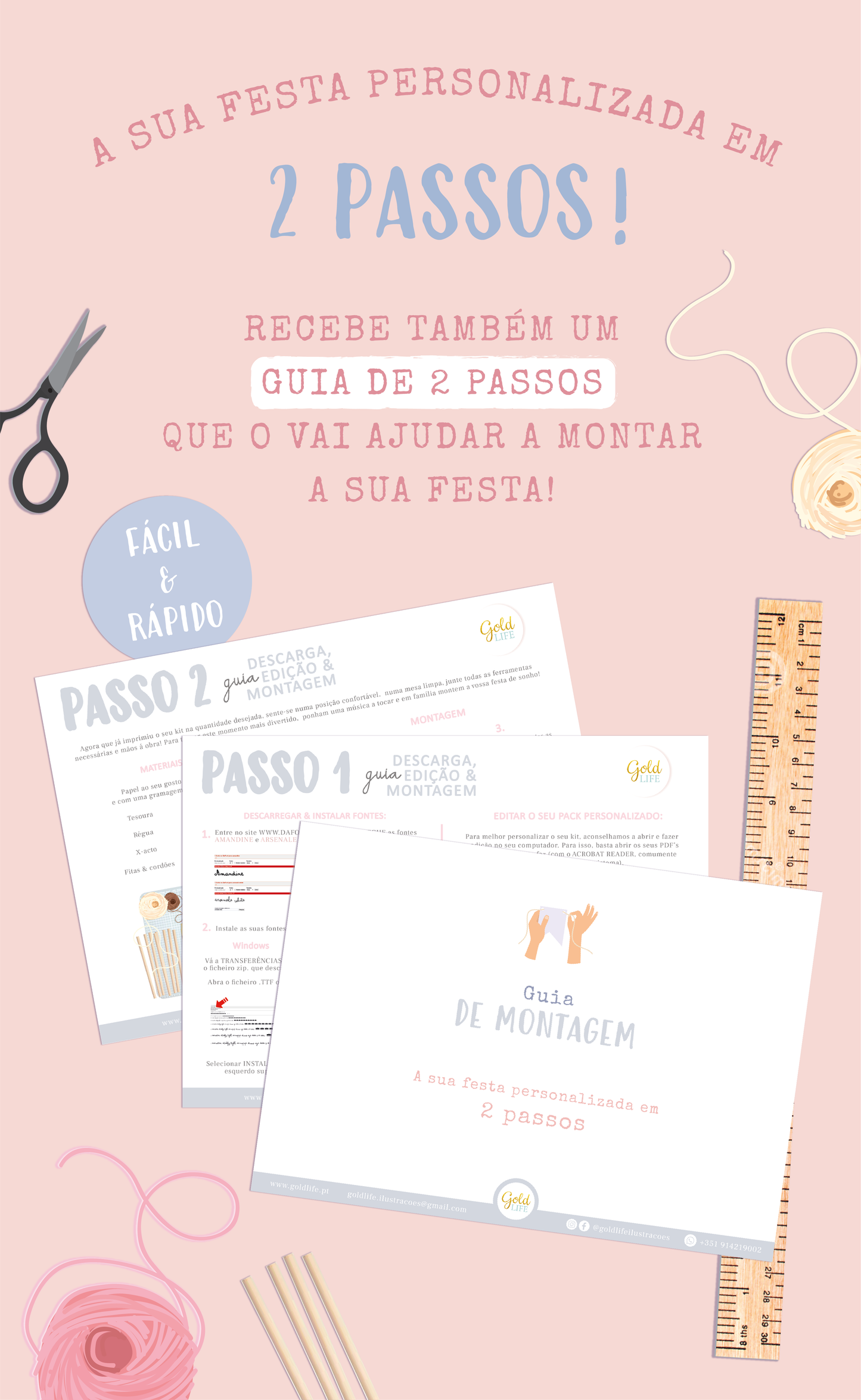 KIT DE FESTA UNICÓRNIO editável