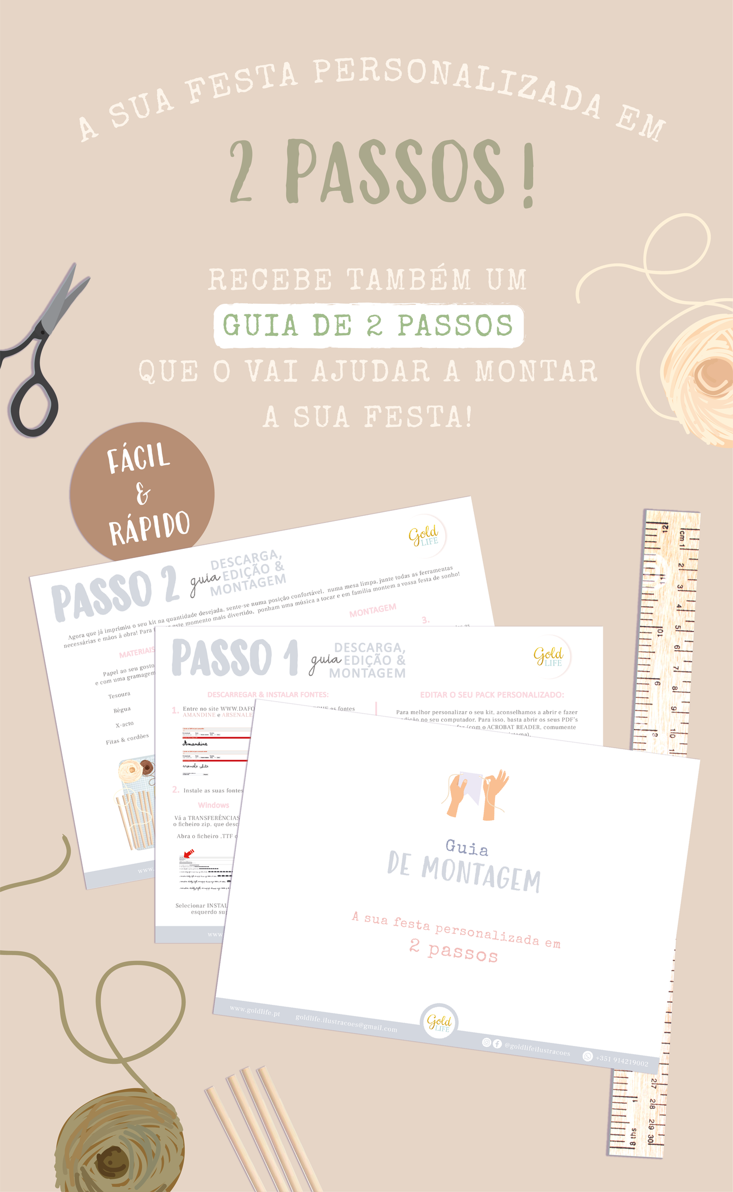 KIT DE FESTA WOODLAND editável