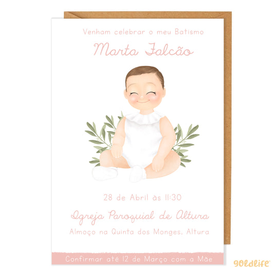 Convite Digital Baby Pink
