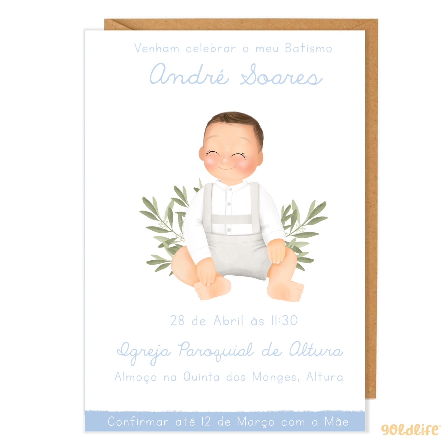Convite Digital Baby Blue
