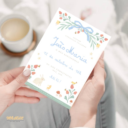 Convite Digital Little Love Azul