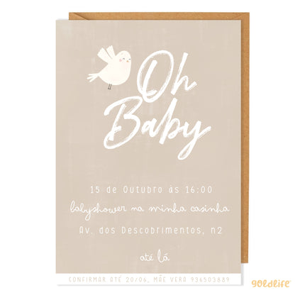 Convite Impresso Soft Dove